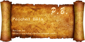 Peichel Béla névjegykártya